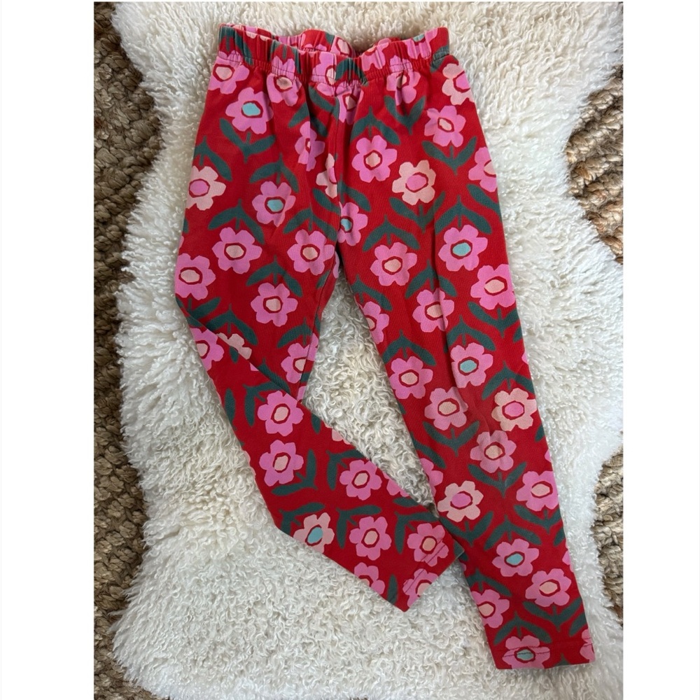 Hanna Andersson Red and Pink Floral Leggings